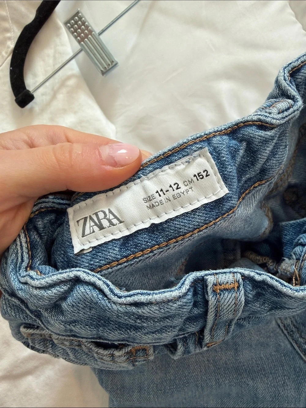 Zara- High-Rise Wide Leg girls Jeans in Light Blue- size 11-12